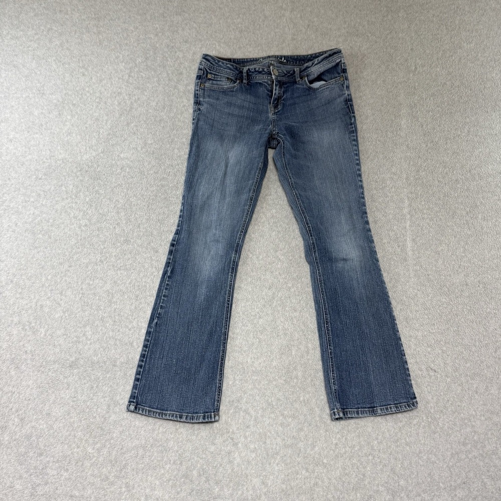 Y2K Aeropostale Low Rise Denim Jeans Chelsea Bootcut Women's Size 8 Short Boot